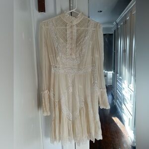 Zimmermann small white lace dress